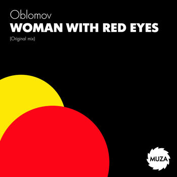 Woman with red eyes